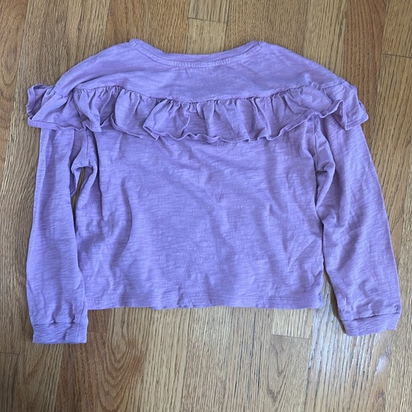 Gap Girls Ruffle Long Sleeve ‘Orchid Haze’ Purple Small 6-7 - Picture 6 of 6